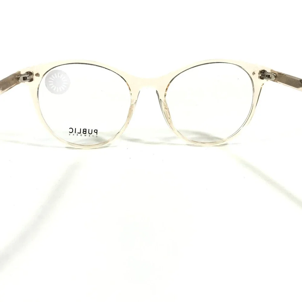 Public Eyeworks Eyeglasses Frames AYLA C3 Pink Clear Round Full Rim 49-19-140